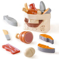 Robotime Robud Kitchen Pretend Toy Wooden Classic Game Educational Toy For Children Kids Gift Cutting Fruit Vegetable Food Set