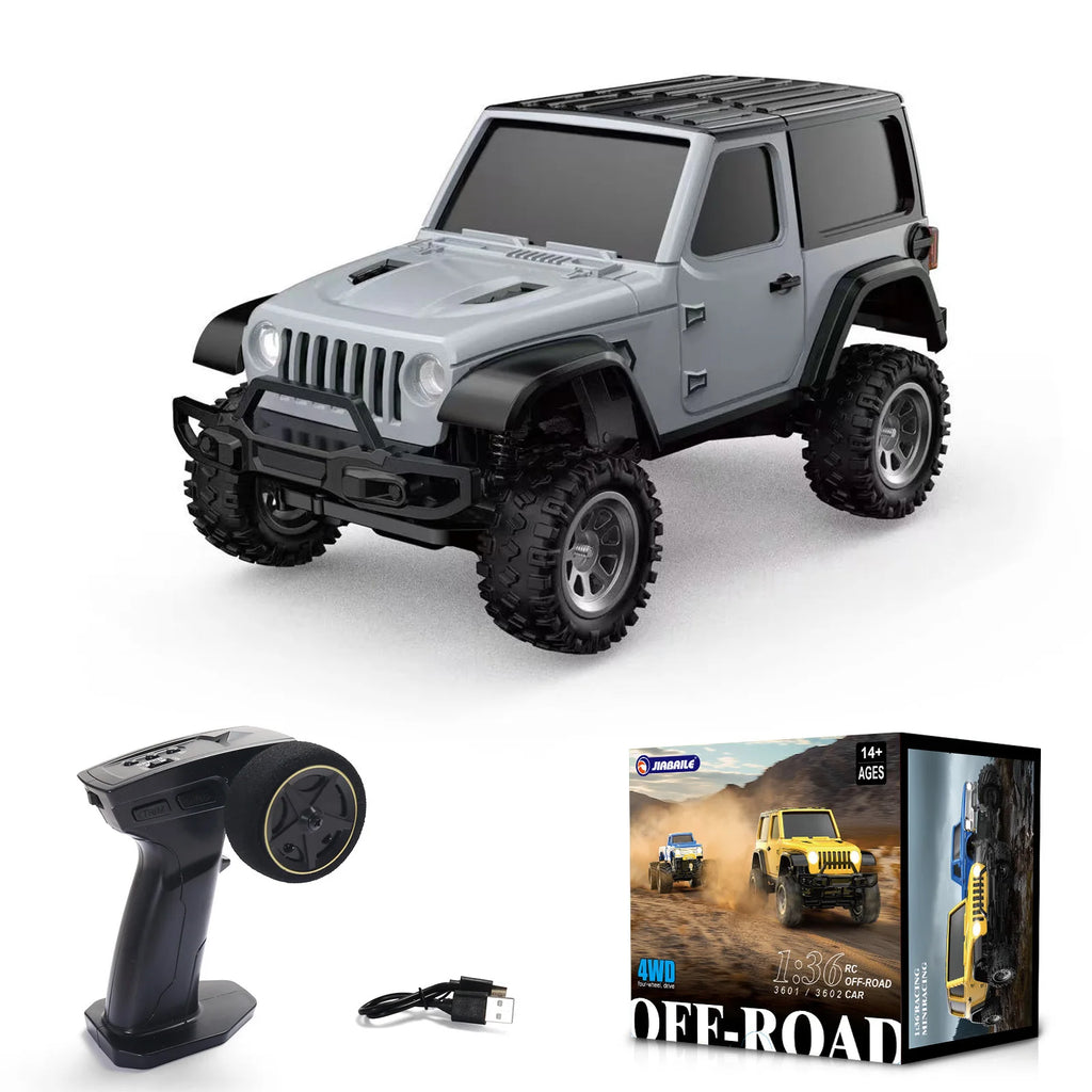 1/36 4WD Mini RC Crawler Car Radio Control Off-road Vehicles Light System Remote Control RTR Model Toy for Kids Adults 3601 3602