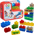 Creative Jelly Blox Building Kit with 20 Squishy Blocks for Toddlers Ages 2+, Sensory Play Toy, Safety Tested