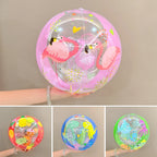 Colorful Striped Transparent Ball Inflatable Beach Ball, Suitable For Beach Pool Party Games