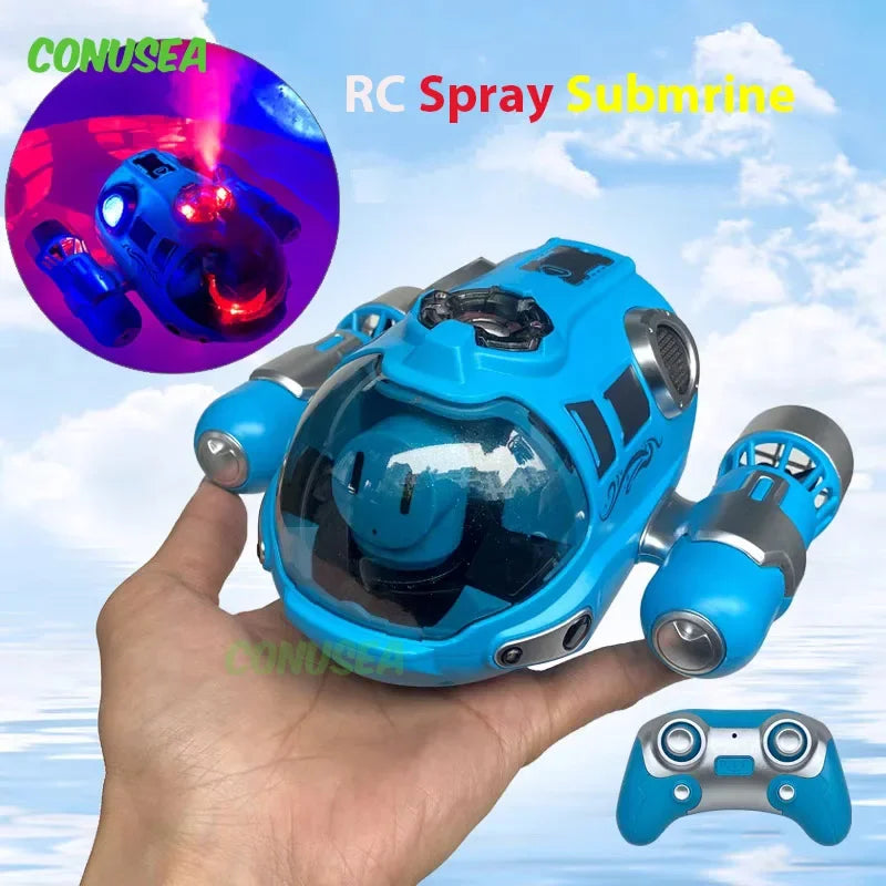 RC Submarine Spray Motorboat Boat 2.4G Remote Control Boats Waterproof Electric Machine Water Toys for Boys Children Kids Gifts