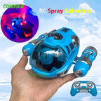 RC Submarine Spray Motorboat Boat 2.4G Remote Control Boats Waterproof Electric Machine Water Toys for Boys Children Kids Gifts