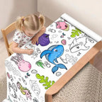 3 Meters Children Early Educational Graffiti Drawing Roll DIY Self-adhesive Kids Learning Paint Coloring Scroll Montessori Toys