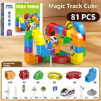 New Educational Electric Magnetic Levitation Train Track Cube 3d Diy Magnetic Assembly Toys Train Car Xmas Gifts