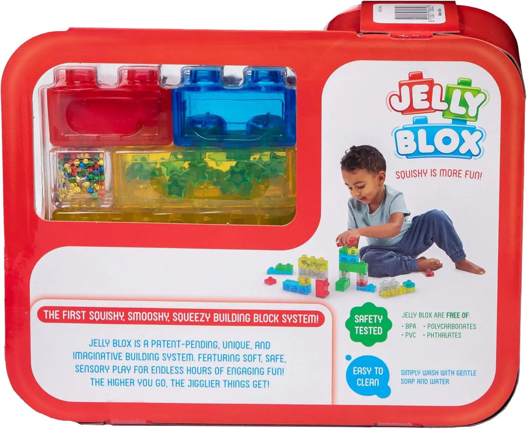 Creative Jelly Blox Building Kit with 20 Squishy Blocks for Toddlers Ages 2+, Sensory Play Toy, Safety Tested