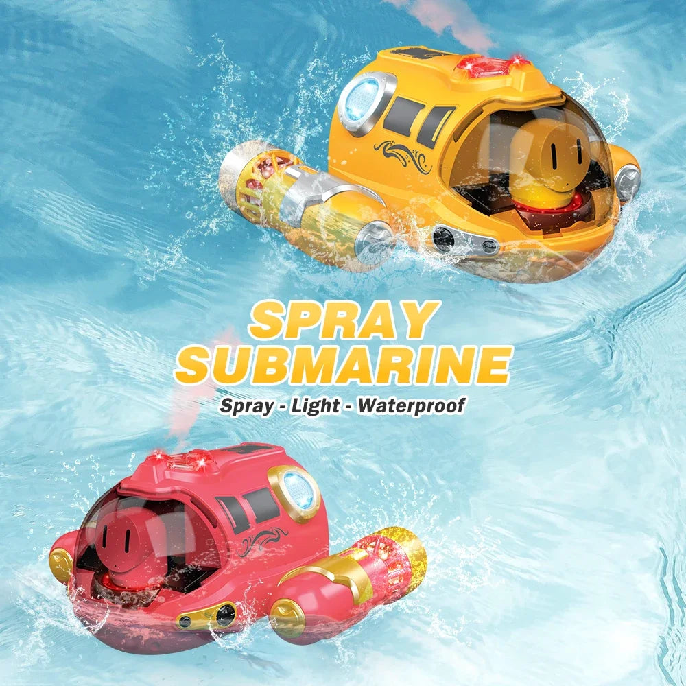 RC Submarine Spray Motorboat Boat 2.4G Remote Control Boats Waterproof Electric Machine Water Toys for Boys Children Kids Gifts