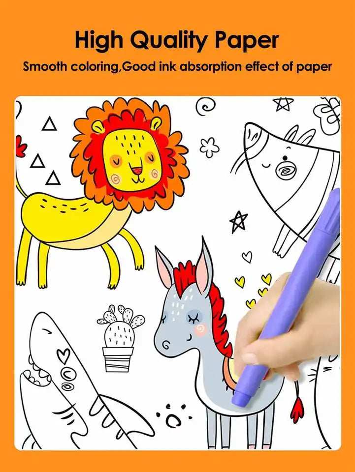 3 Meters Children Early Educational Graffiti Drawing Roll DIY Self-adhesive Kids Learning Paint Coloring Scroll Montessori Toys