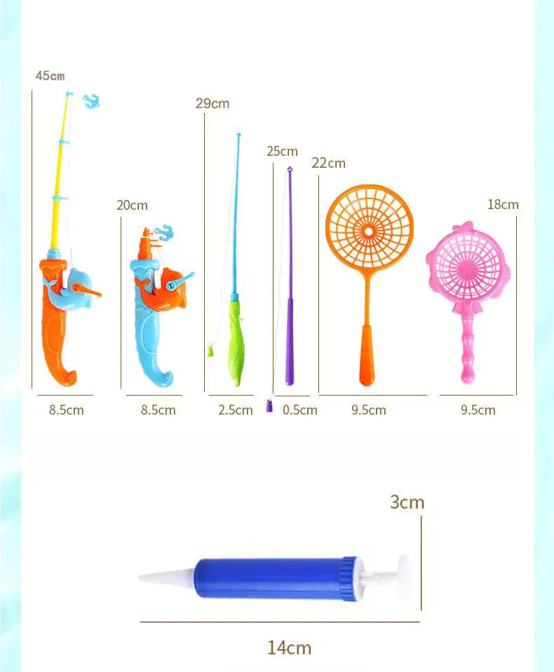 Magnetic Fishing Set Inflatable Pool Party Model Play Games & More Perfect Summer Outdoor Toy kids for Birthday Christmas Gifts