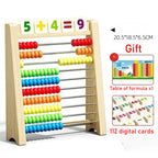 Classic Wooden Educational Counting Toy 100 Beads Preschool Math Learning Toys Montessori Number Arithmetic Abacus Toddler Gift