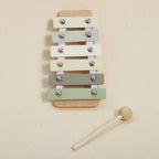 Baby Musical Toys Wooden Bear Rattle Bell Drum Xylophone Percussion Early Educational Instrument Playthings for Toddlers Kids