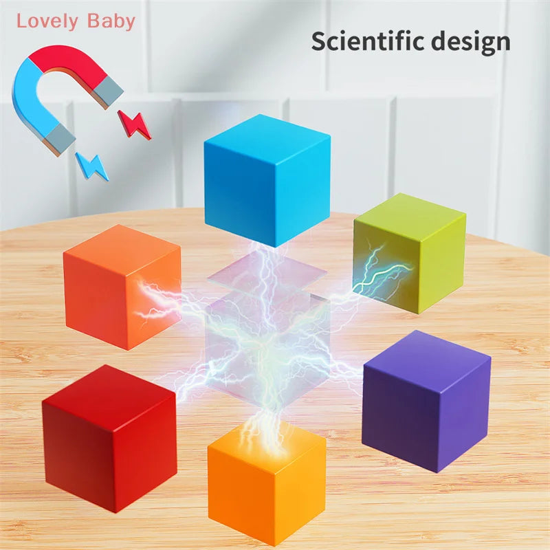 【BBS】DIY Magnetic Cubes Building Set - STEM Learning Blocks For Kids, Early Educational Construction Toy
