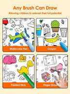3 Meters Children Early Educational Graffiti Drawing Roll DIY Self-adhesive Kids Learning Paint Coloring Scroll Montessori Toys