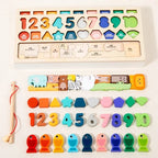 New Toddler Montessori Toys Shape & Number Matching,Fishing Game,Animal PuzzleTo Exercise Fine Motor Skills for Boys and Girls