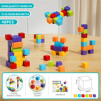 【BBS】DIY Magnetic Cubes Building Set - STEM Learning Blocks For Kids, Early Educational Construction Toy