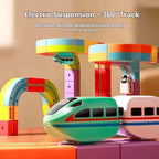 New Educational Electric Magnetic Levitation Train Track Cube 3d Diy Magnetic Assembly Toys Train Car Xmas Gifts
