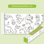 3 Meters Children Early Educational Graffiti Drawing Roll DIY Self-adhesive Kids Learning Paint Coloring Scroll Montessori Toys