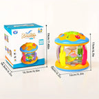 1pc Music Drum with Projection & Sound - Learning Suitable for Boys & Girls, Crawling & Tummy Time Development for Baby
