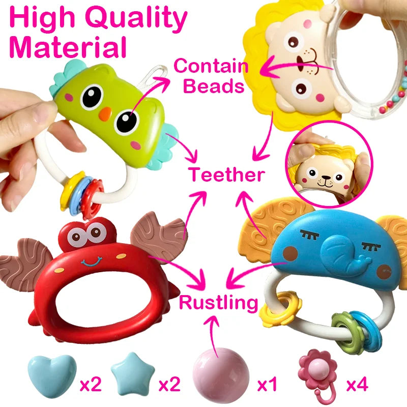 360° Musical Baby Crib Mobile Rotating Night Light Bed Bell Toy Four Speed Timming Hanging Infant Newborn Rattle Bedside Gift