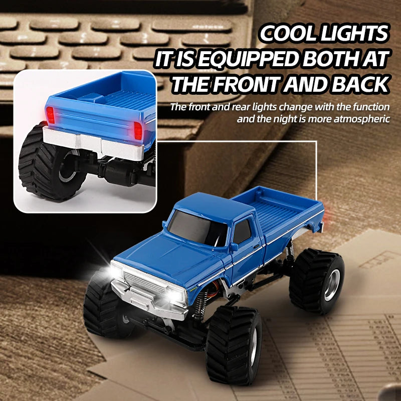 1/36 4WD Mini RC Crawler Car Radio Control Off-road Vehicles Light System Remote Control RTR Model Toy for Kids Adults 3601 3602